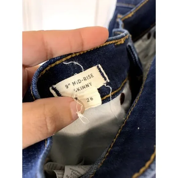 Madewell 9" Midrise Skinny Jeans Size 26 - Picture 7 of 8